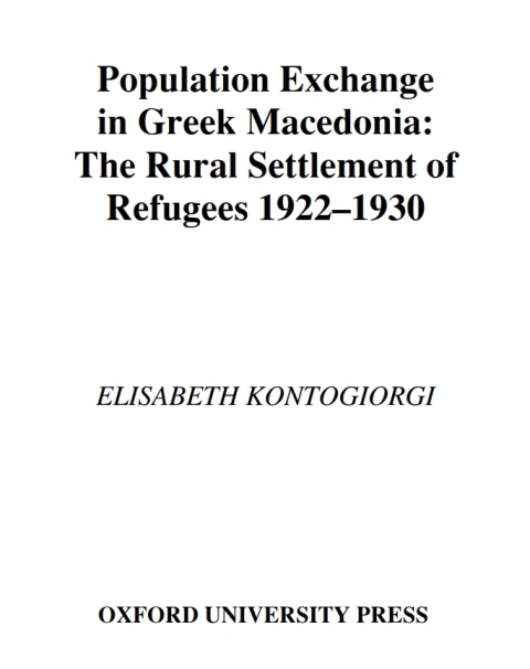 Cover image for book Population Exchange in Greek Macedonia