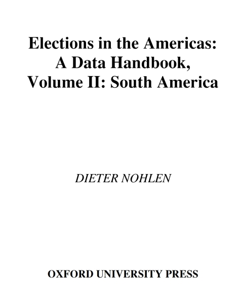 Cover image for book Elections in the Americas: A Data Handbook