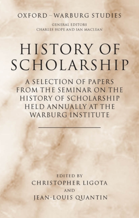 Cover image for book History of Scholarship