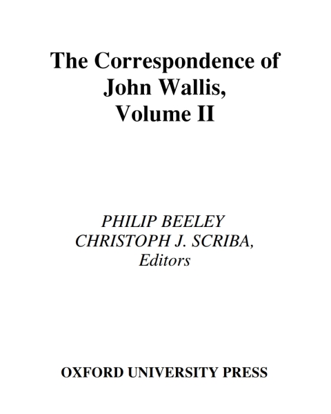 Cover image for book The Correspondence of John Wallis (1616-1703)