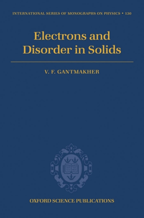 Cover image for book Electrons and Disorder in Solids