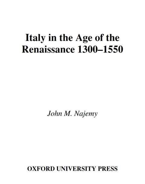 Cover image for book Italy in the Age of the Renaissance