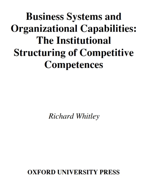 Cover image for book Business Systems and Organizational Capabilities