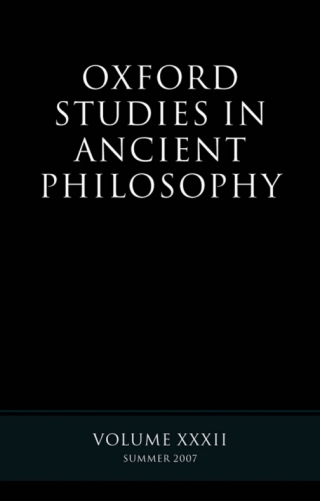 Oxford Studies in Ancient Philosophy XXXII