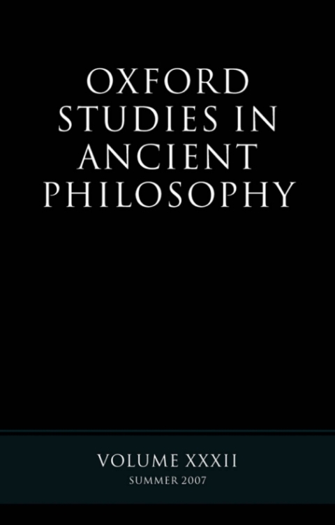 Cover image for book Oxford Studies in Ancient Philosophy XXXII