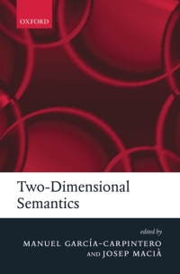 Omslagafbeelding: Two-Dimensional Semantics 1st edition 9780199271955