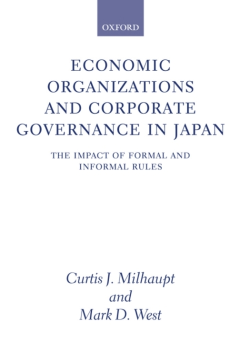 Cover image for book Economic Organizations and Corporate Governance in Japan