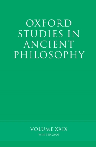 Oxford Studies in Ancient Philosophy XXX