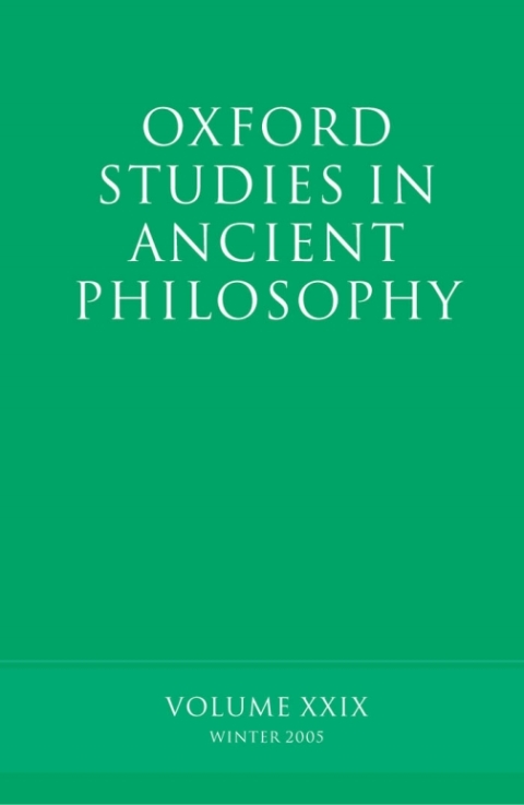 Cover image for book Oxford Studies in Ancient Philosophy XXX
