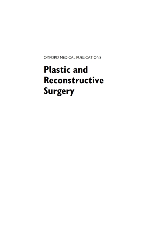 Cover image for book Plastic and Reconstructive Surgery