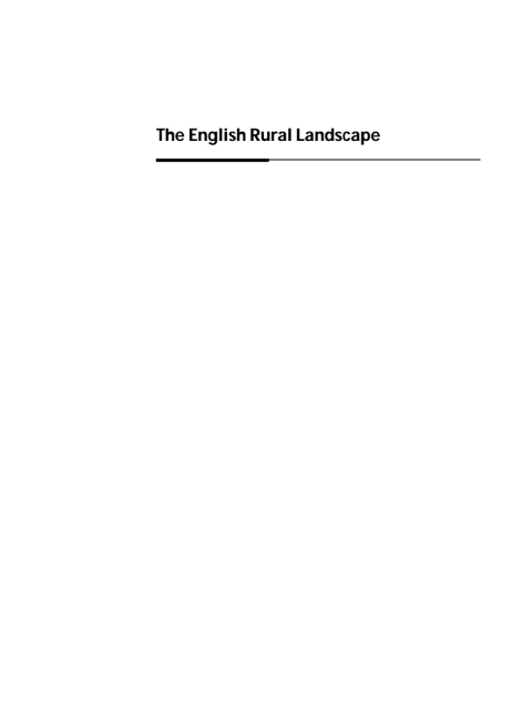 Cover image for book Rural England