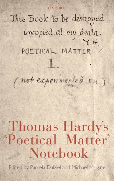 Cover image for book Thomas Hardy's 'Poetical Matter' Notebook