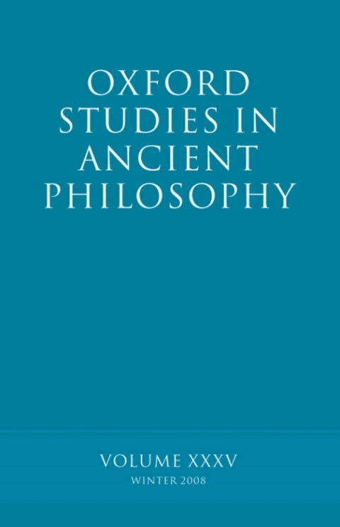 Cover image for book Oxford Studies in Ancient Philosophy XXXV