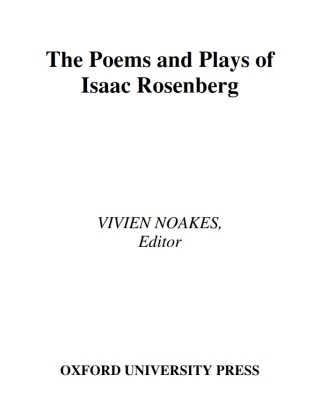 The Poems and Plays of Isaac Rosenberg