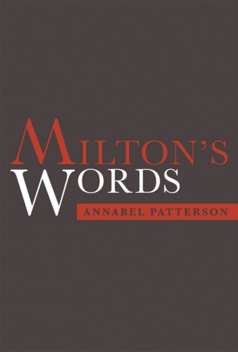 Cover image for book Milton's Words