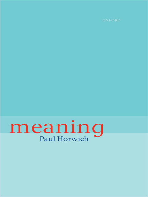 Cover image for book Meaning