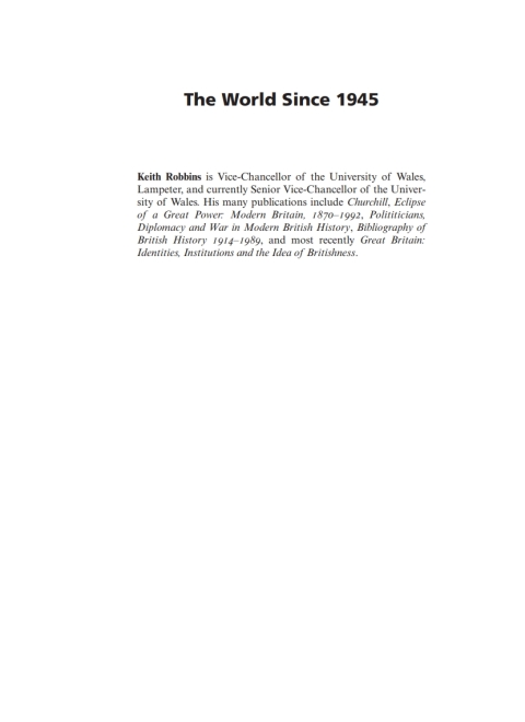 Cover image for book The World Since 1945