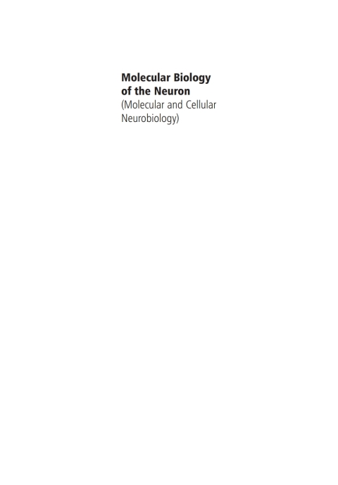 Cover image for book Molecular Biology of the Neuron
