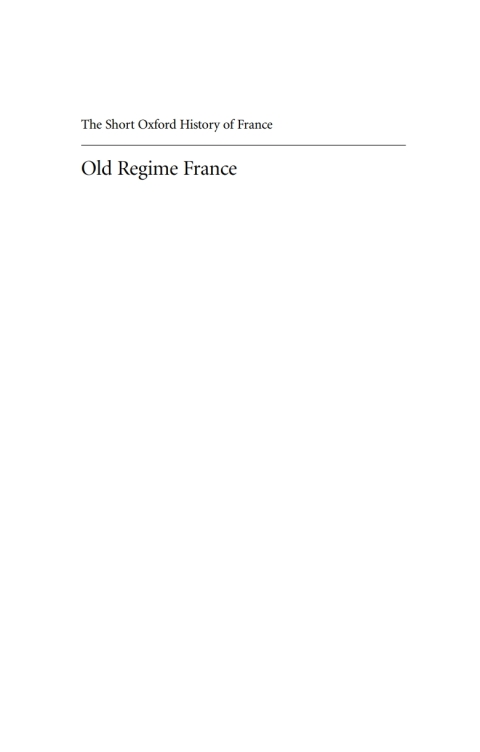 Cover image for book Old Regime France