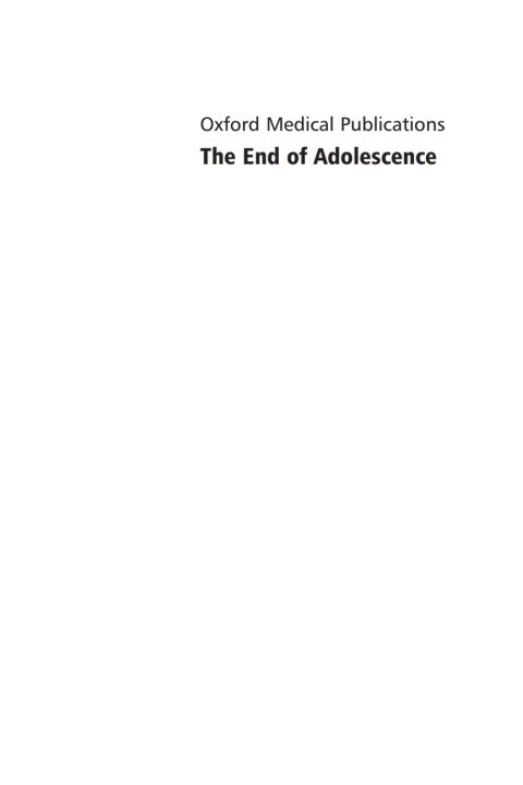 Cover image for book The End of Adolescence