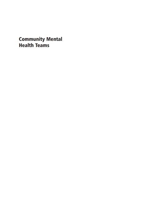 Cover image for book Community Mental Health Teams