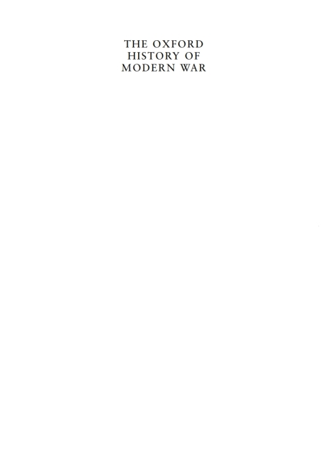 Oxford History Of Modern War