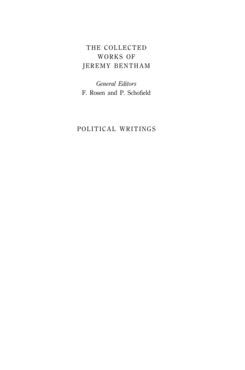 Cover image for book The Collected Works of Jeremy Bentham: Political Tactics