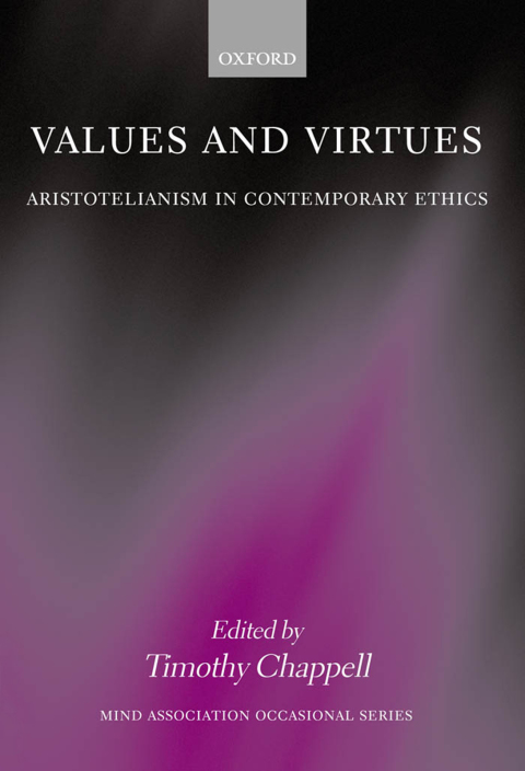 Cover image for book Values and Virtues