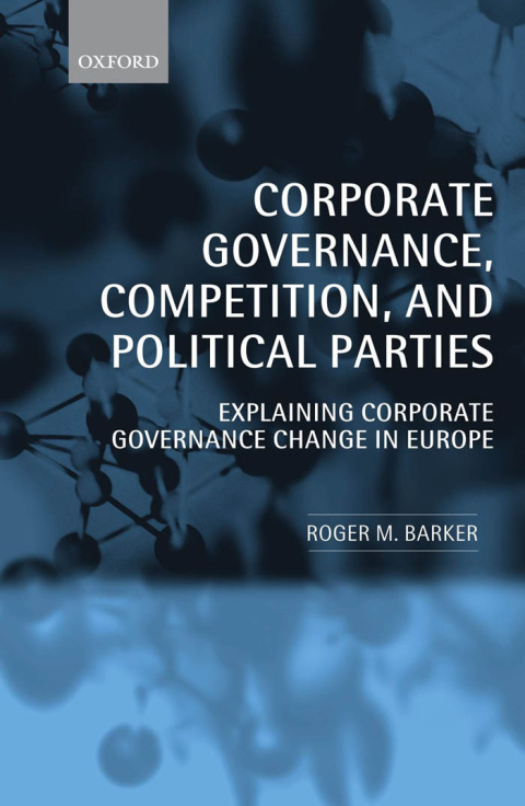 Cover image for book Corporate Governance, Competition, and Political Parties