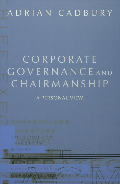 Cover image for book Corporate Governance and Chairmanship