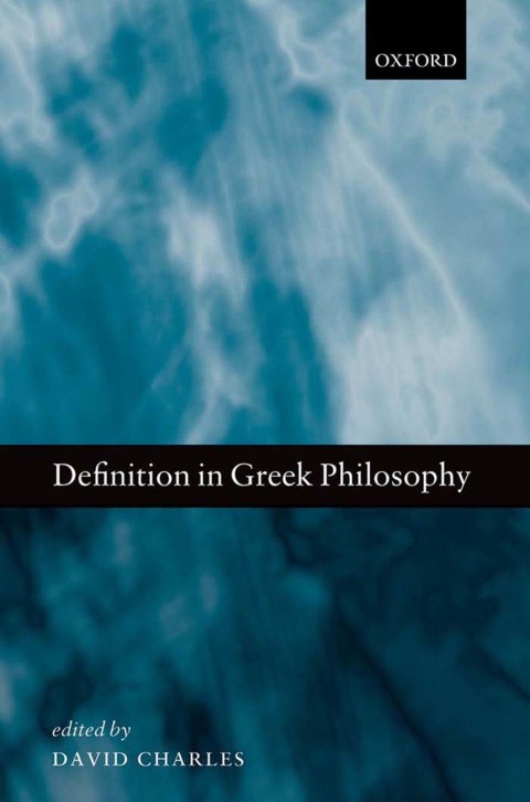 Cover image for book Definition in Greek Philosophy