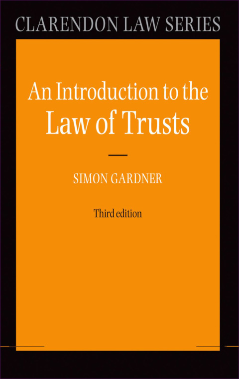 Cover image for book An Introduction to the Law of Trusts