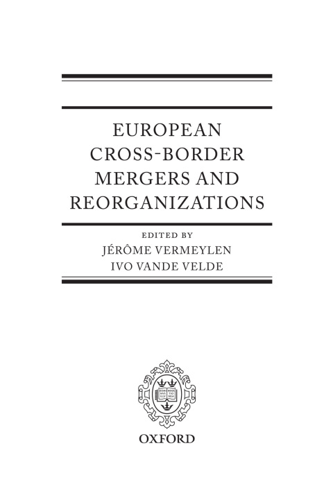 Cover image for book European Cross-Border Mergers and Reorganisations