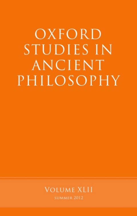 Cover image for book Oxford Studies in Ancient Philosophy, Volume 42