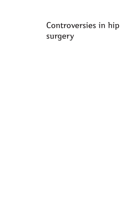Cover image for book Controversies in Hip Surgery