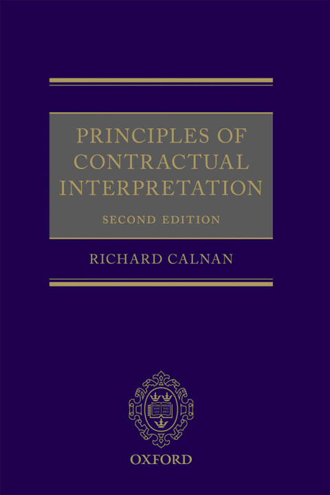 Cover image for book Principles of Contractual Interpretation