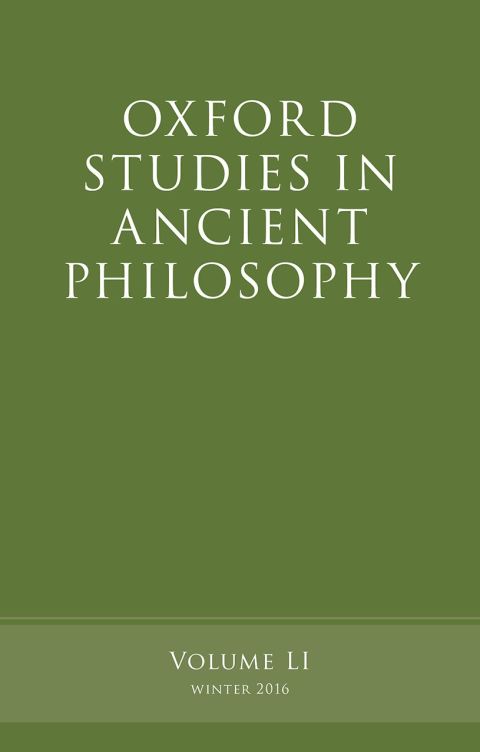 Cover image for book Oxford Studies in Ancient Philosophy, Volume 51