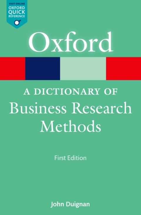 Cover image for book A Dictionary of Business Research Methods