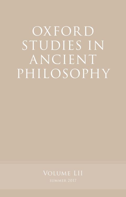 Cover image for book Oxford Studies in Ancient Philosophy, Volume 52