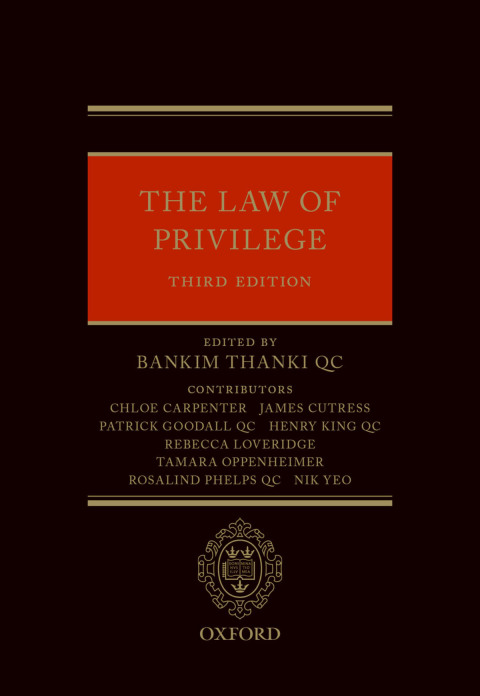 Cover image for book The Law of Privilege