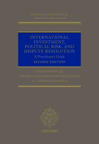 Cover image: International Investment, Political Risk, and Dispute Resolution 2nd edition 9780198808053