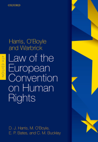 Cover image: Harris, O'Boyle, and Warbrick: Law of the European Convention on Human Rights 4th edition 9780198785163
