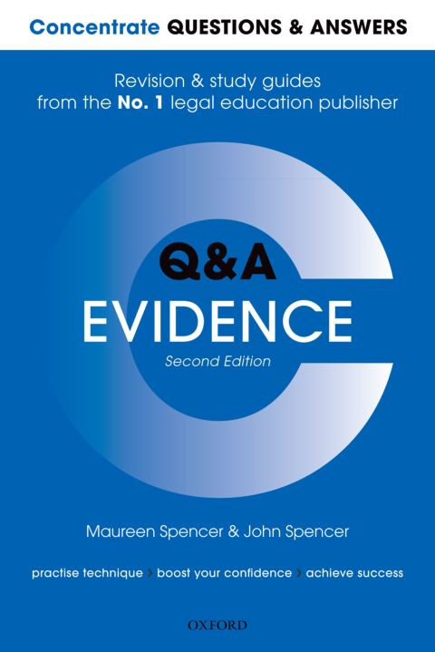 Cover image for book Concentrate Questions and Answers Evidence