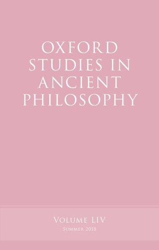 Oxford Studies in Ancient Philosophy, Volume 54