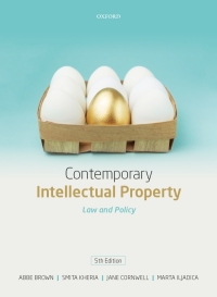 Titelbild: Contemporary Intellectual Property 5th edition 9780198799801