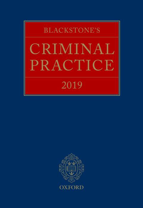 Cover image for book Blackstone's Criminal Practice 2019