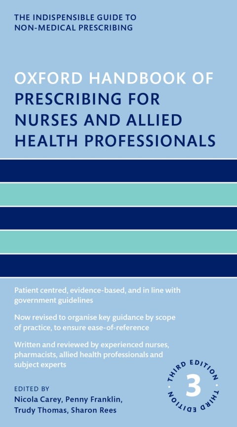 Cover image for book Oxford Handbook of Prescribing for Nurses and Allied Health Professionals