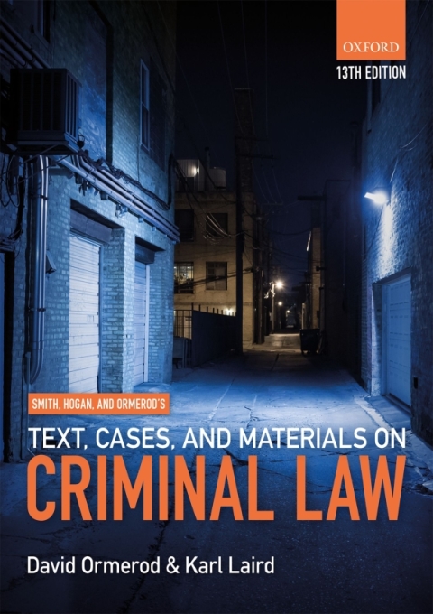 Cover image for book Smith, Hogan, & Ormerod's Text, Cases, & Materials on Criminal Law