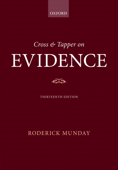Cover image for book Cross & Tapper on Evidence