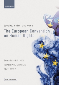 Cover image: Jacobs, White, and Ovey: The European Convention on Human Rights 8th edition 9780198847137
